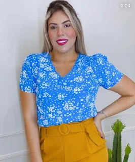 blusa em crepe