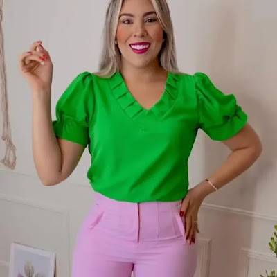 Blusas em Crepe blusa em crepe